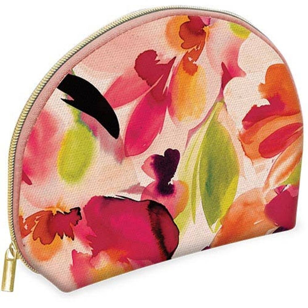 Canvas Cosmetic Bag | Coral Floral